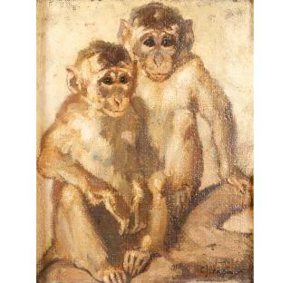 Cornelis Jan Mension - Two Monkeys