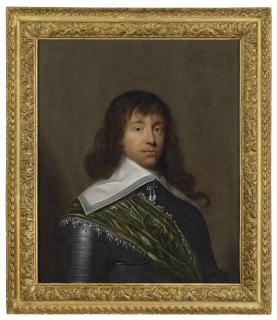 Cornelis Johnson Van Ceulen - Portrait of a gentleman, bust-length, in armour