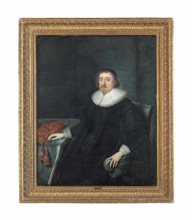Cornelis Jonson Van Ceulen I - Portrait Of Sir Thomas Savage, 1St Viscount Savage (1589-1635), Three-Quarter-Length, Seated, In His Robes Of Office As Lord Chancellor To Queen Henrietta Maria