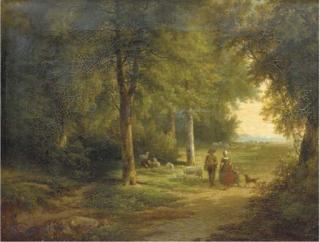 Cornelis Kimmel - Chatting on a forest path