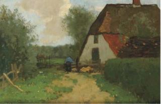 Cornelis Kuijpers - A farmer at work, The Veluwe