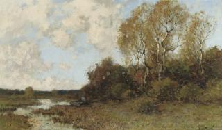 Cornelis Kuijpers - Fishing in autumn