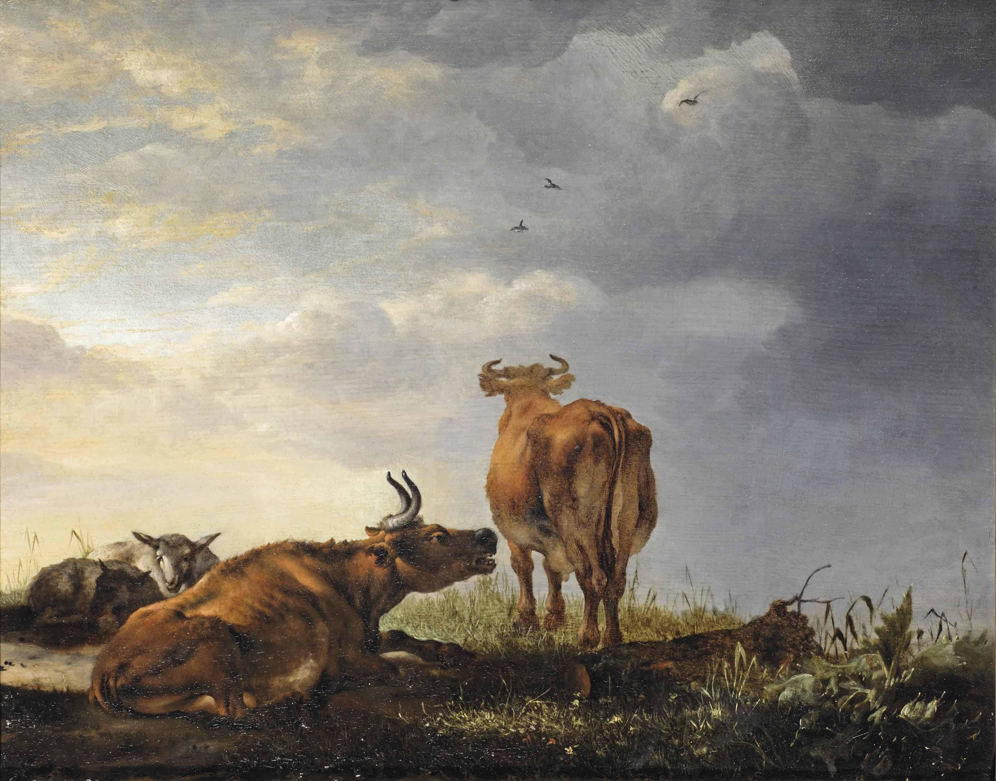 Cornelis Lelienbergh - Resting Cattle In A Landscape