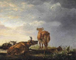 Cornelis Lelienbergh - Resting Cattle In A Landscape