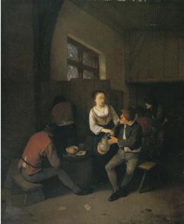 Cornelis Pietersz. Bega - Peasants in a tavern