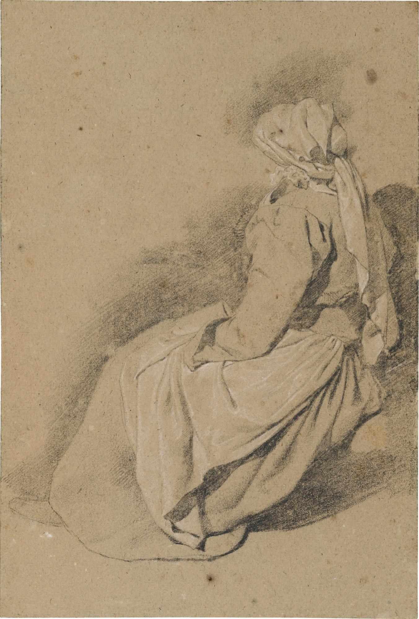 Cornelis Pietersz. Bega - Study Of A Seated Woman, Seen From The Side