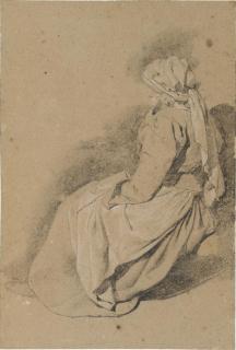Cornelis Pietersz. Bega - Study Of A Seated Woman, Seen From The Side