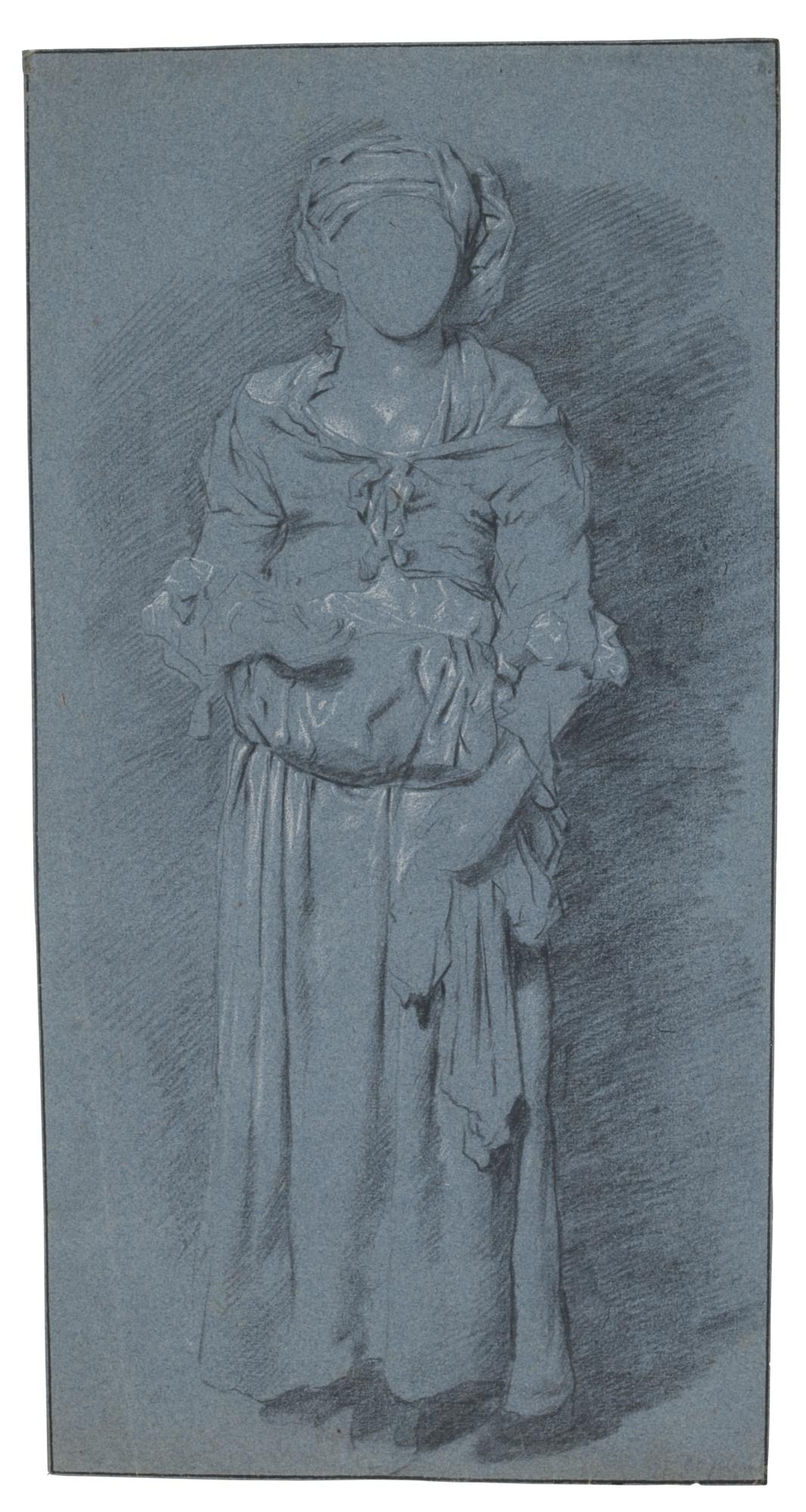 Cornelis Pietersz. Bega - Study Of A Standing Girl, The Face Blank