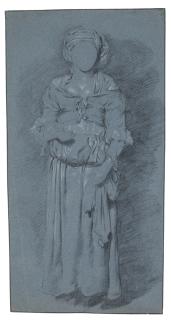 Cornelis Pietersz. Bega - Study Of A Standing Girl, The Face Blank