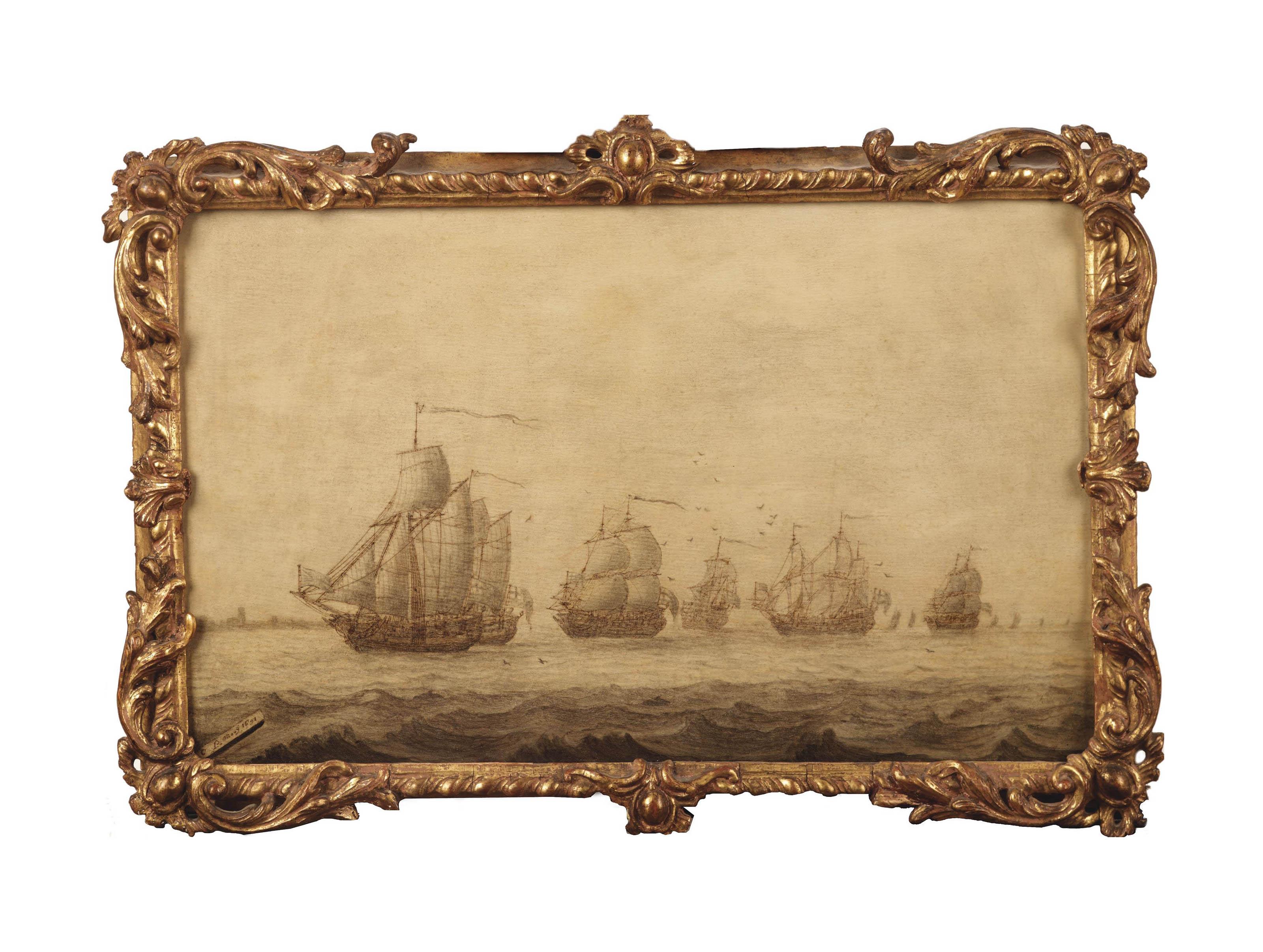 Cornelis Pietersz. de Mooy - The English fleet in a calm breeze