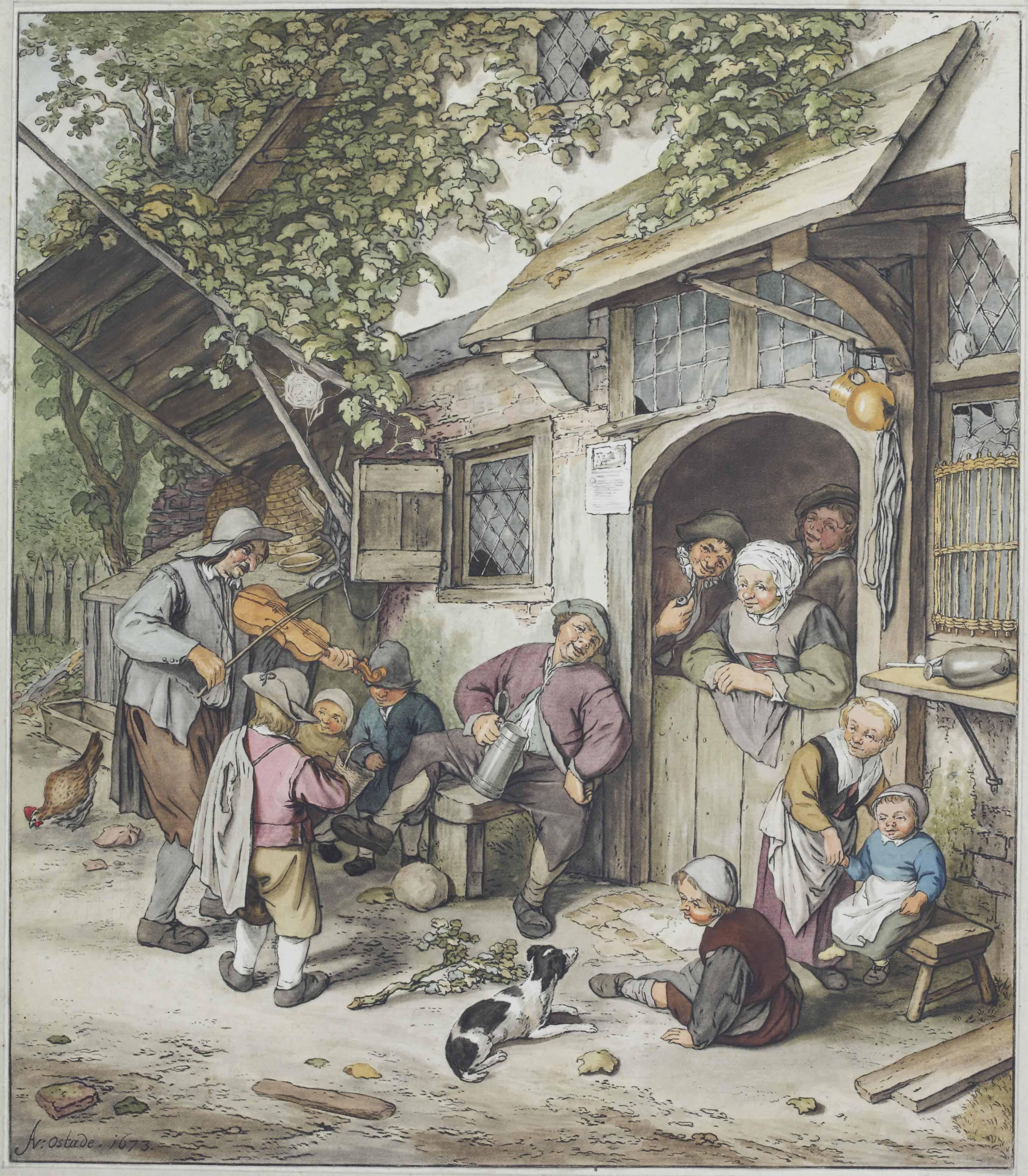 Cornelis Ploos Van Amstel - A collection of 45 prints and the title-page, after drawings by various artists (Laurentius, Niemeijer and Ploos van Amstel 1-46)