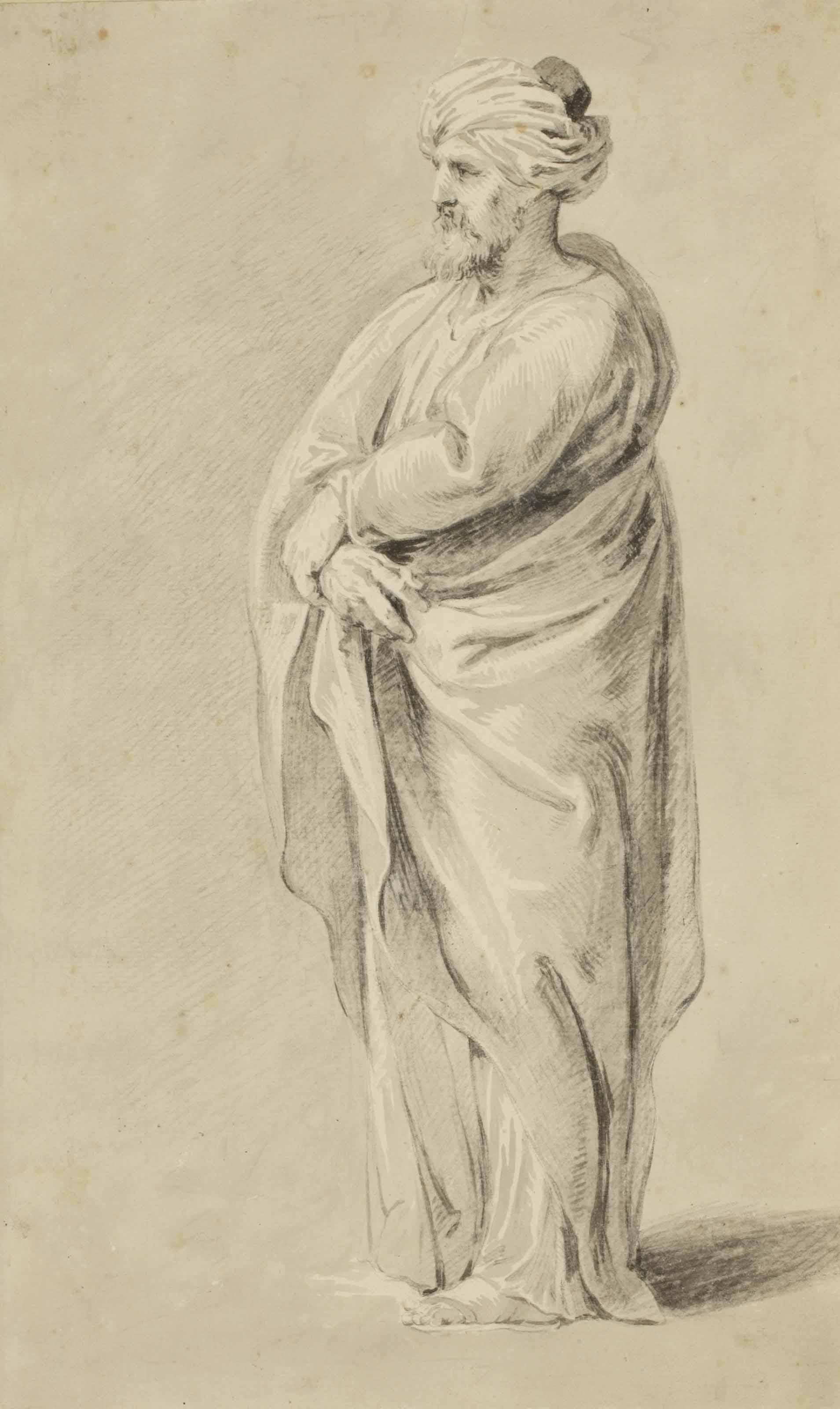 Cornelis Pronck - Portrait d\'un homme en turban, d\'après Jacob de Wit