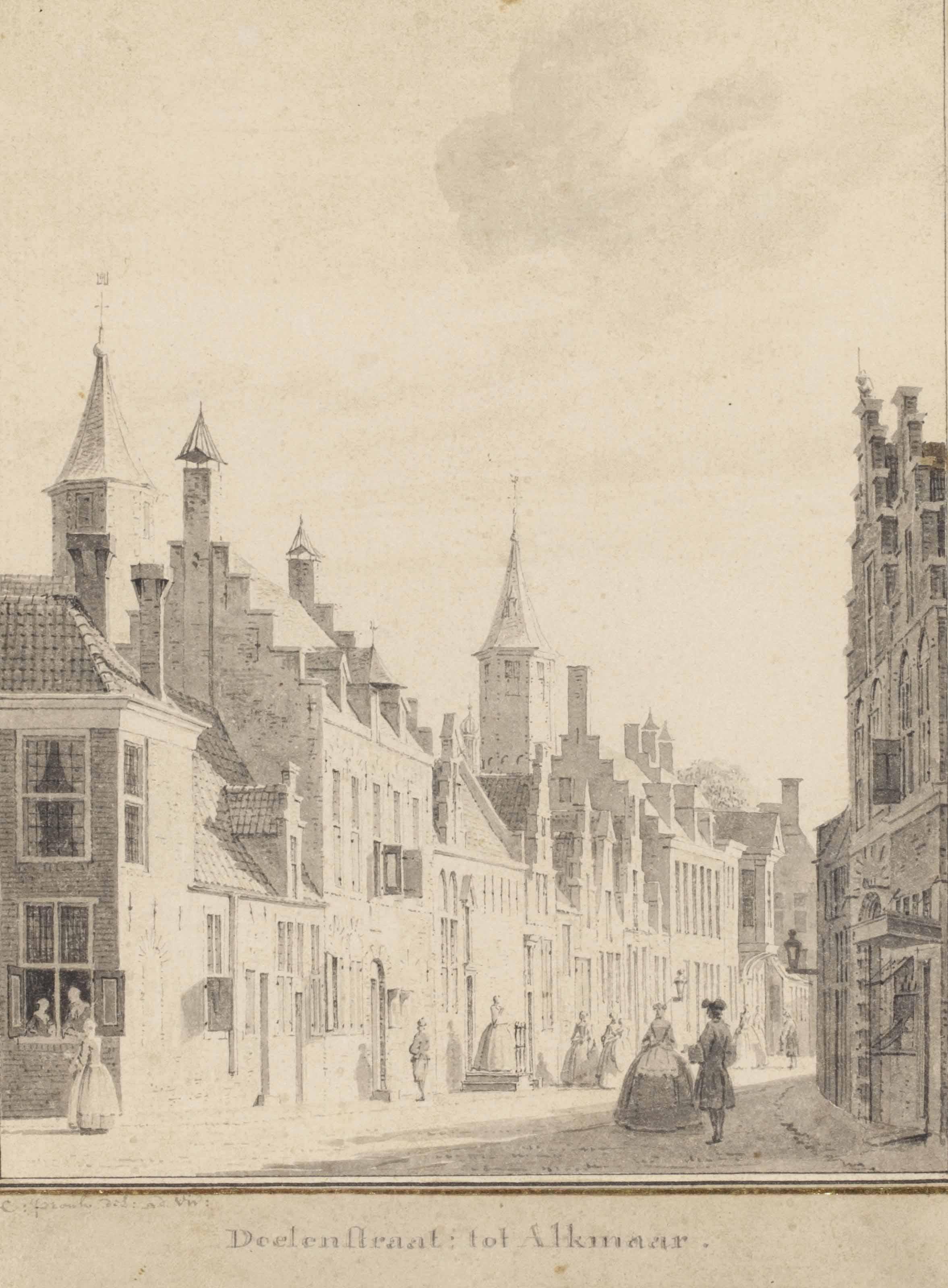 Cornelis Pronck - The Doelenstraat, Alkmaar