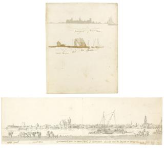 Cornelis Pronk - A Pair Of Views Of Kampen