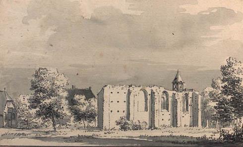 Cornelis Pronk - The ruined church of Keent, near Nijmegen