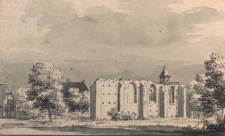 Cornelis Pronk - The ruined church of Keent, near Nijmegen