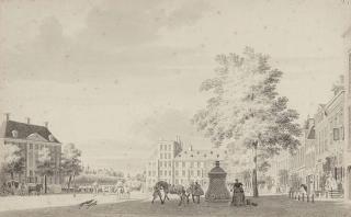 Cornelis Pronk - View of the Buitenhof, The Hague, the Hofvijfer and the left part of the Binnenhof beyond