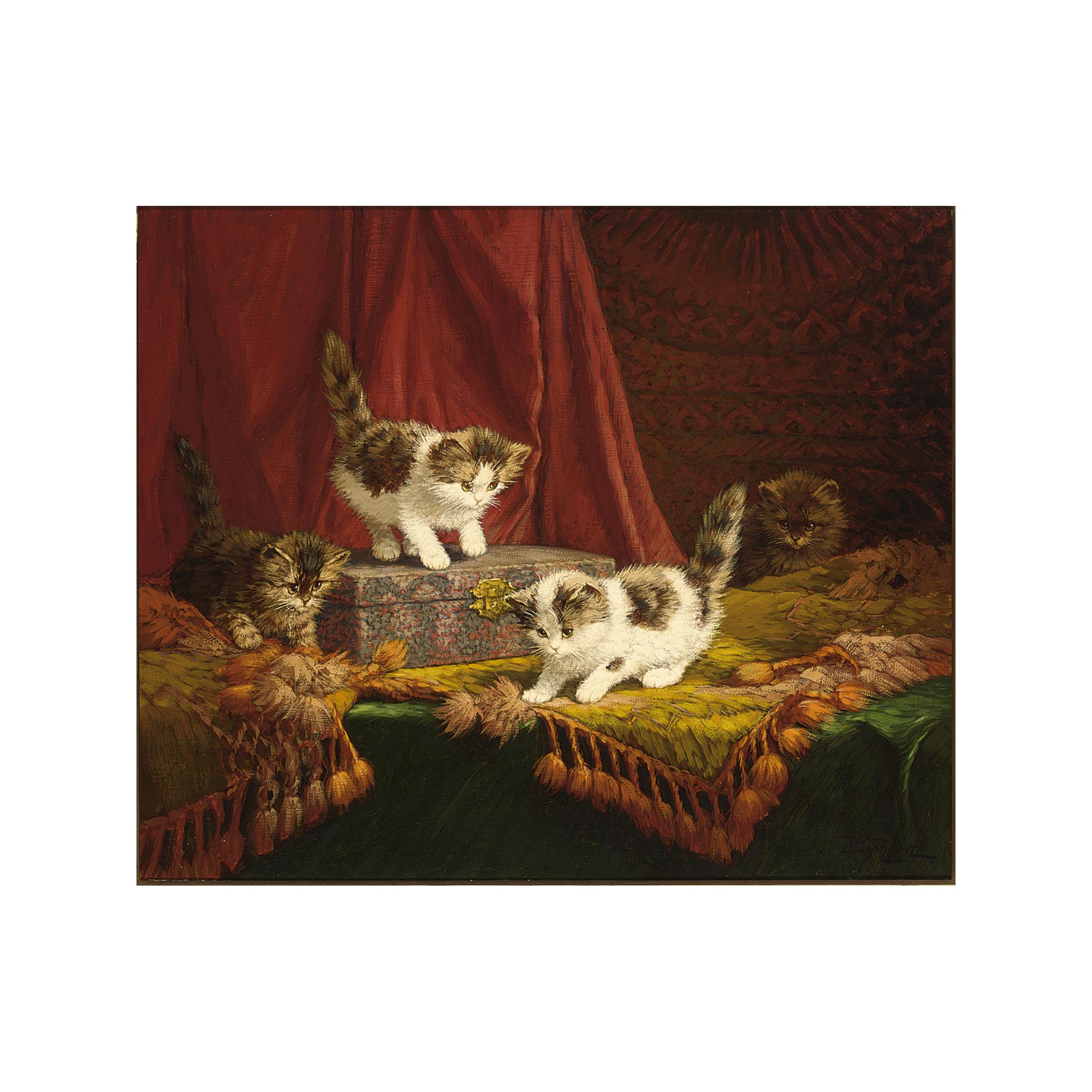 Cornelis Raaphorst - Kittens At Play