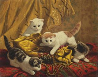 Cornelis Raaphorst - Playful kittens
