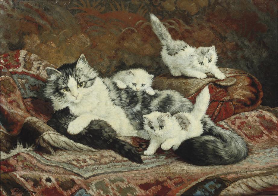 Cornelis Raaphorst - Playful kittens