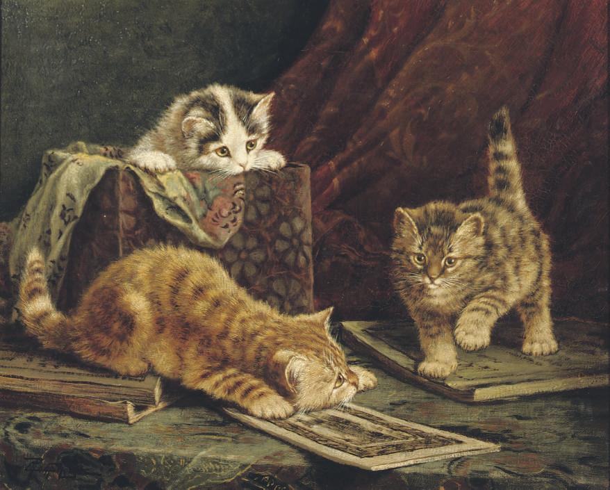 Cornelis Raaphorst - Playful kittens