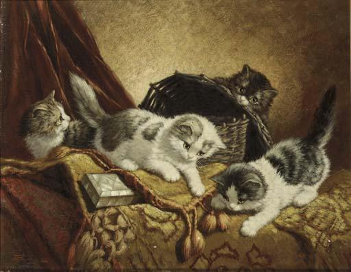 Cornelis Raaphorst - Playfull kittens