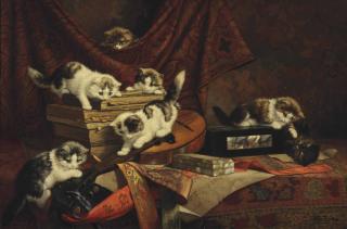 Cornelis Raaphorst - Playing Kittens
