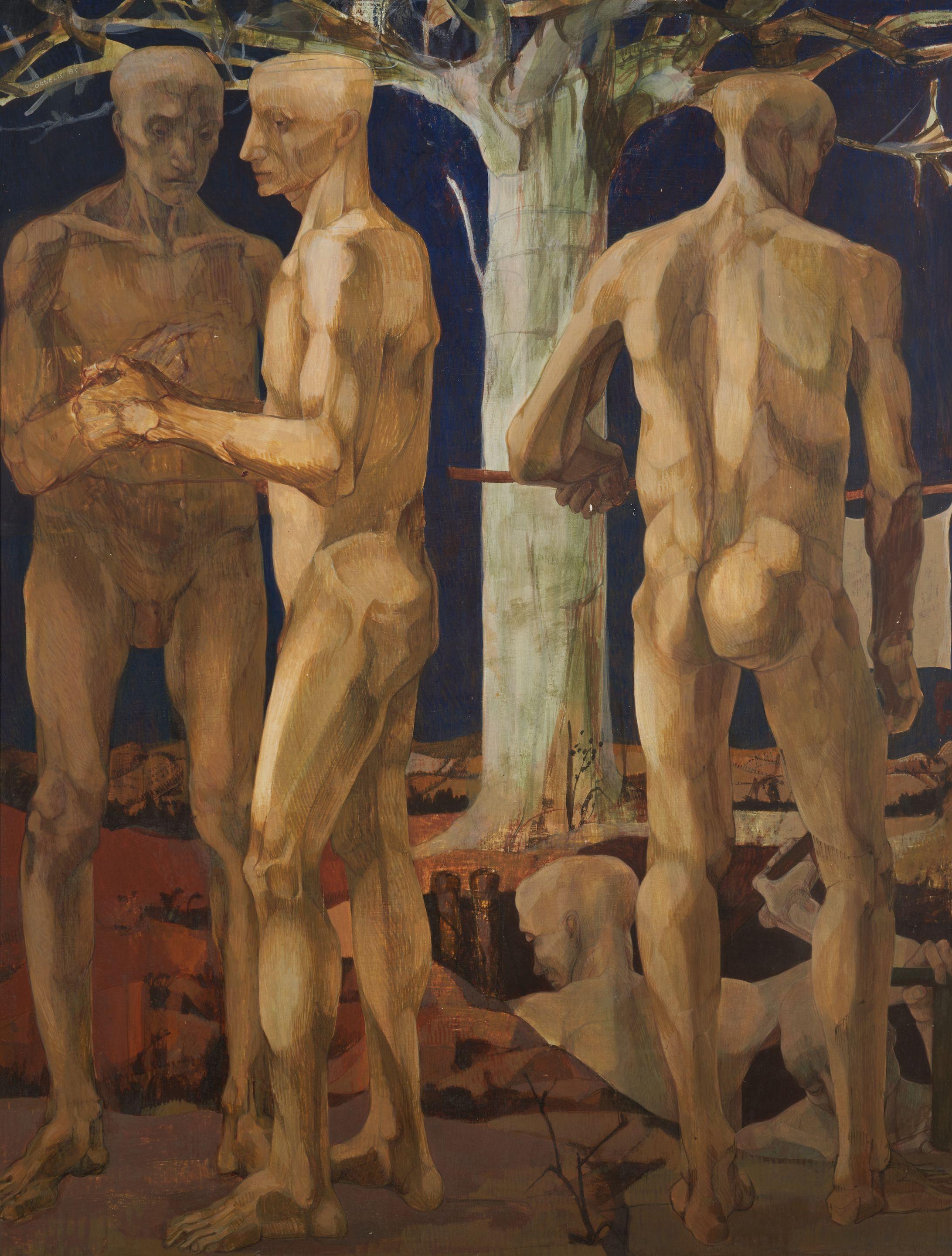 Cornelis Ruhtenberg - Two Works: Men and Double-Sided Sheet with Figure Studies