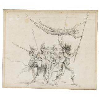Cornelis Saftleven - A Procession Of Diabolical Creatures