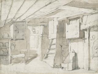 Cornelis Saftleven - The Interior Of A Kitchen