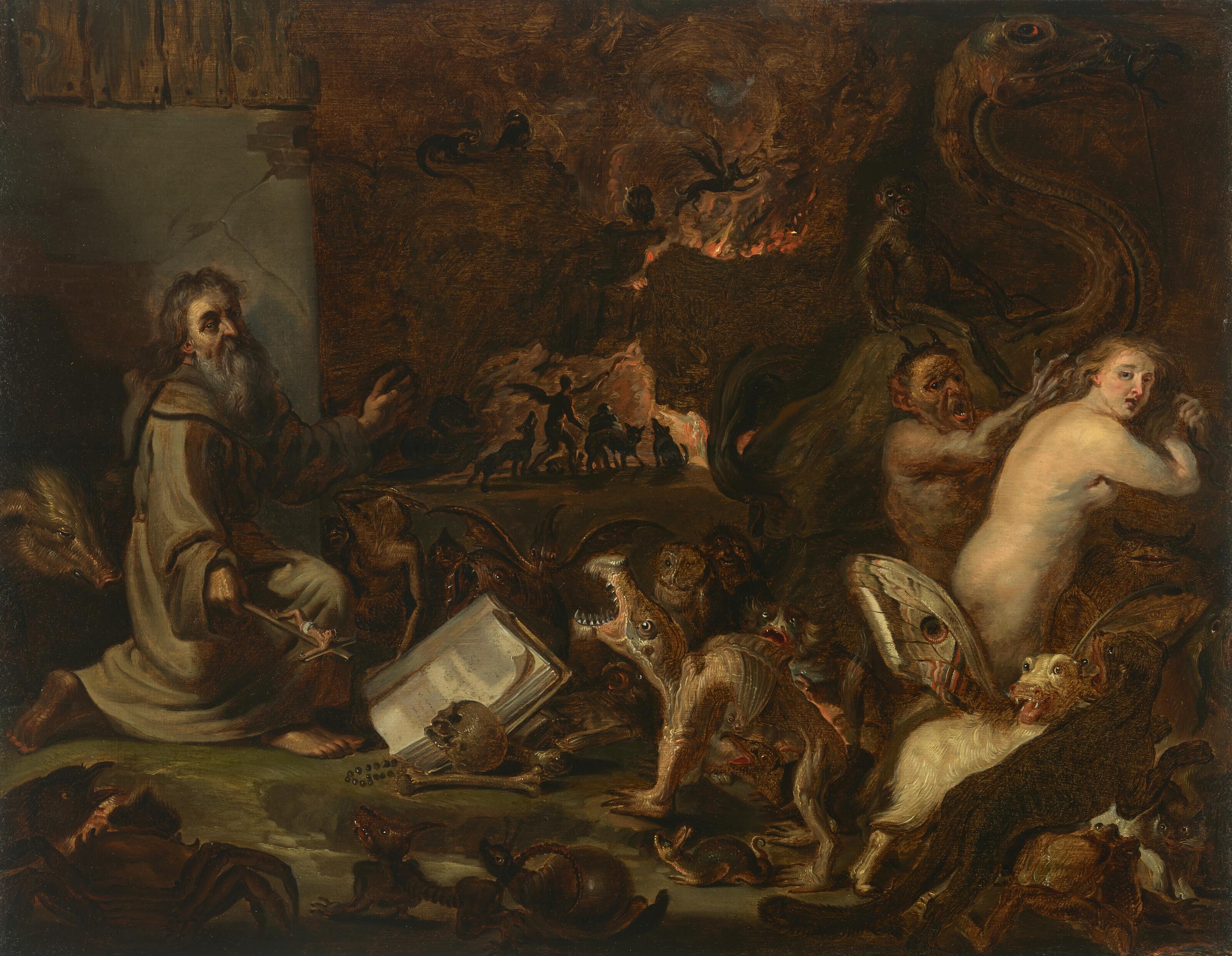 Cornelis Saftleven - The Temptation Of Saint Anthony