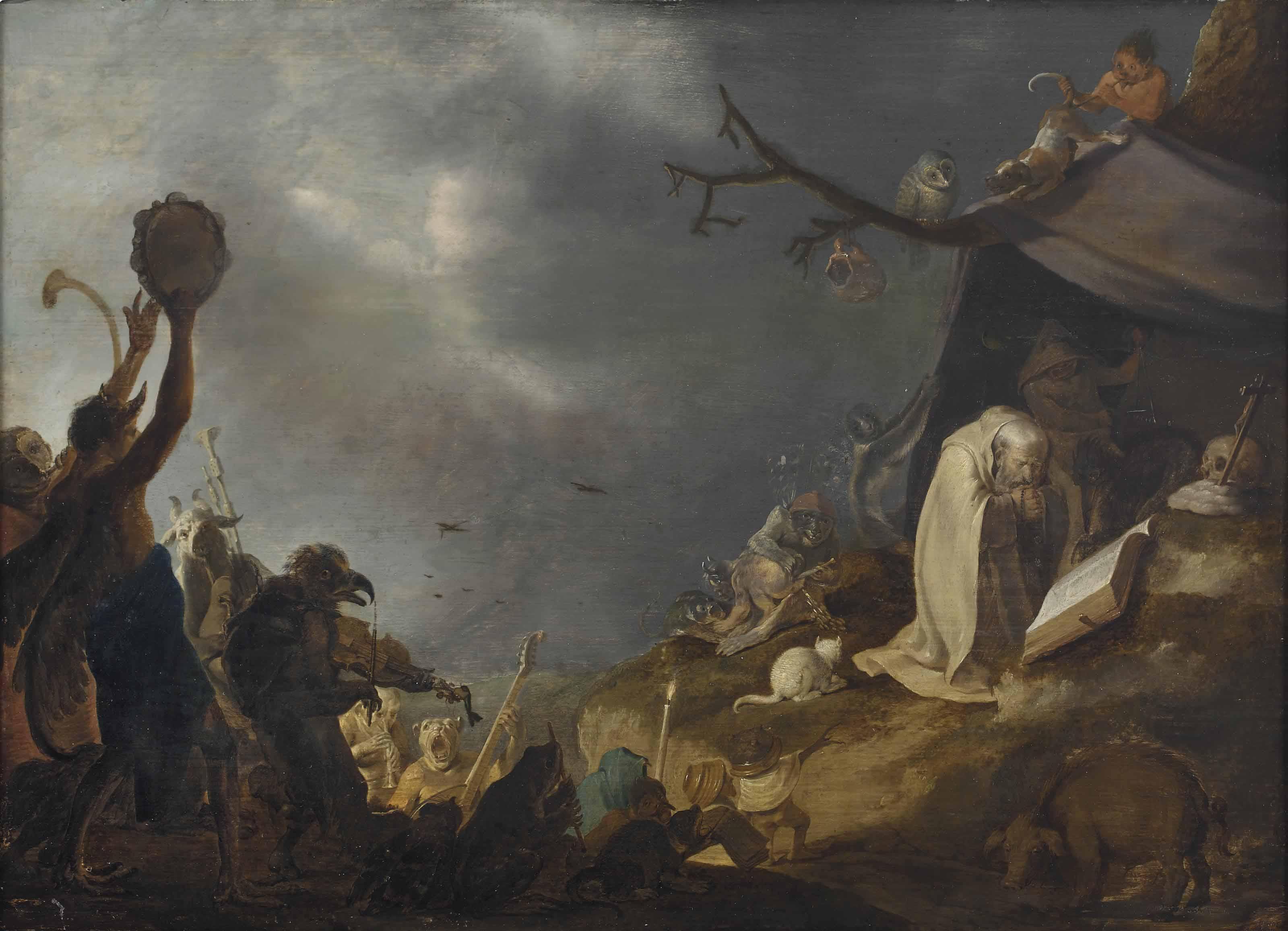 Cornelis Saftleven - The Temptation of Saint Anthony