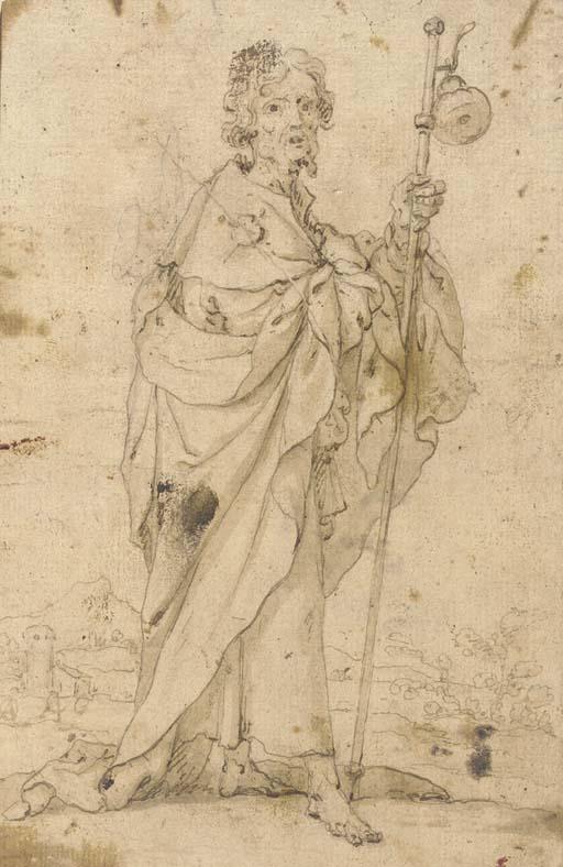 Cornelis Schut III - A pilgrim wearing the badge of Santiago de Campostella