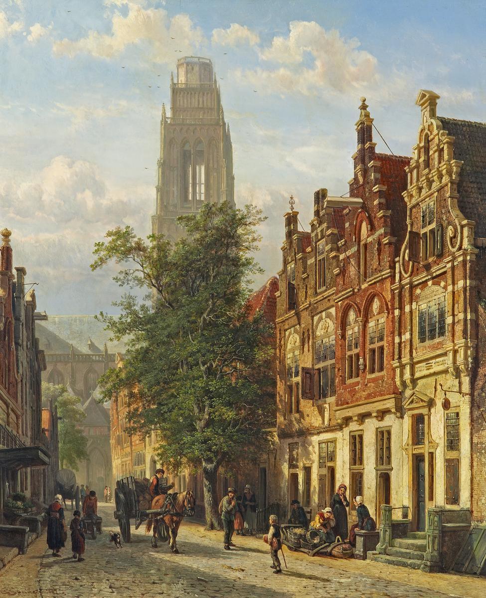 Cornelis Springer - Die Sint Maartenskerk in Zaltbommel