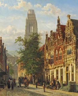 Cornelis Springer - Die Sint Maartenskerk in Zaltbommel