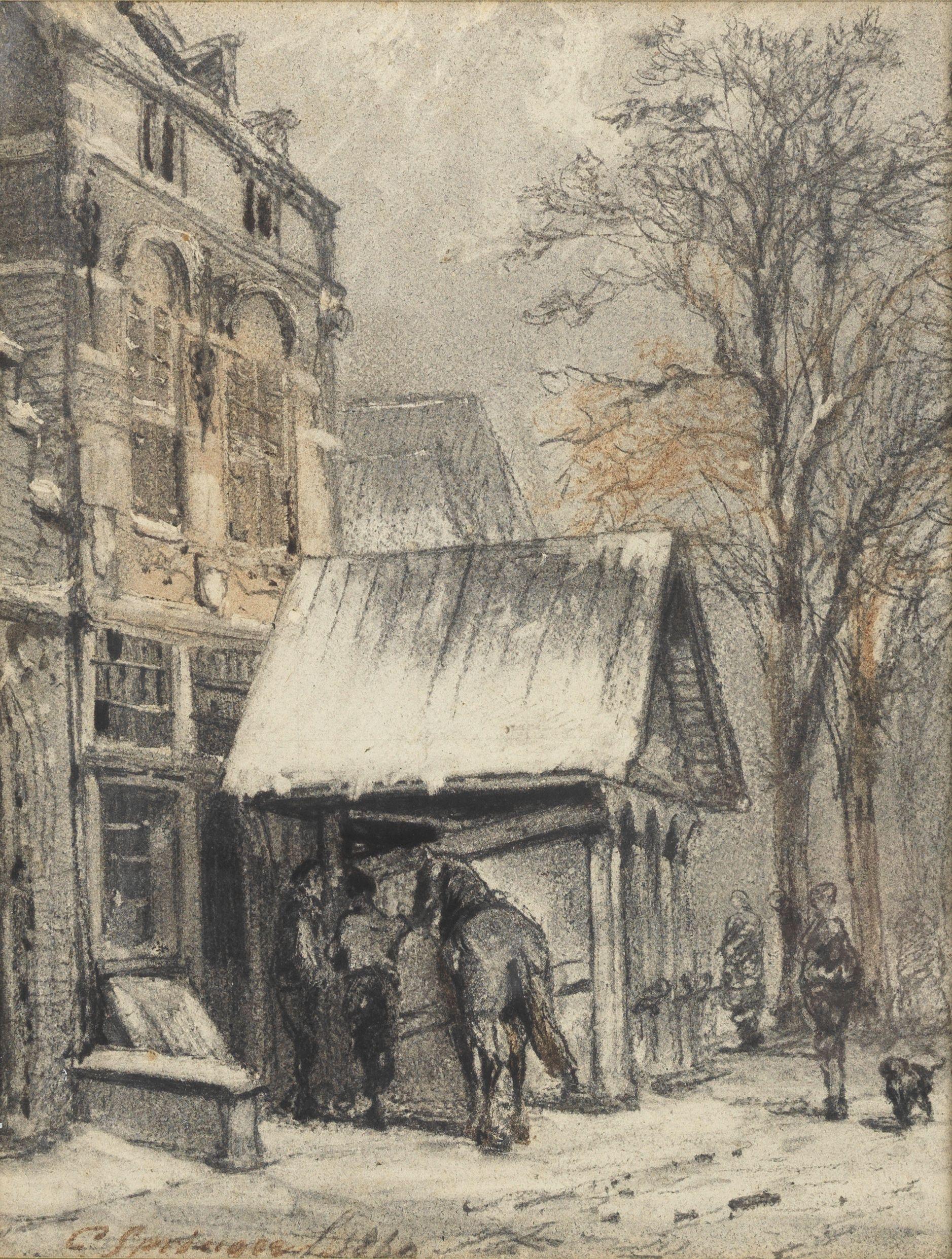 Cornelis Springer - Street view in Culemborg