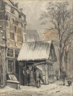 Cornelis Springer - Street view in Culemborg