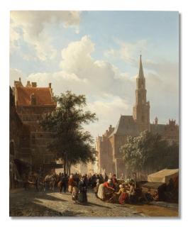 Cornelis Springer - The vegetable market