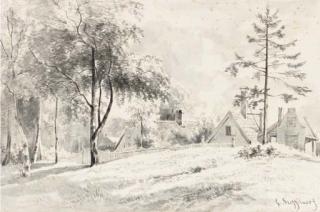 Cornelis Steffelaar - A Landscape With Cottages