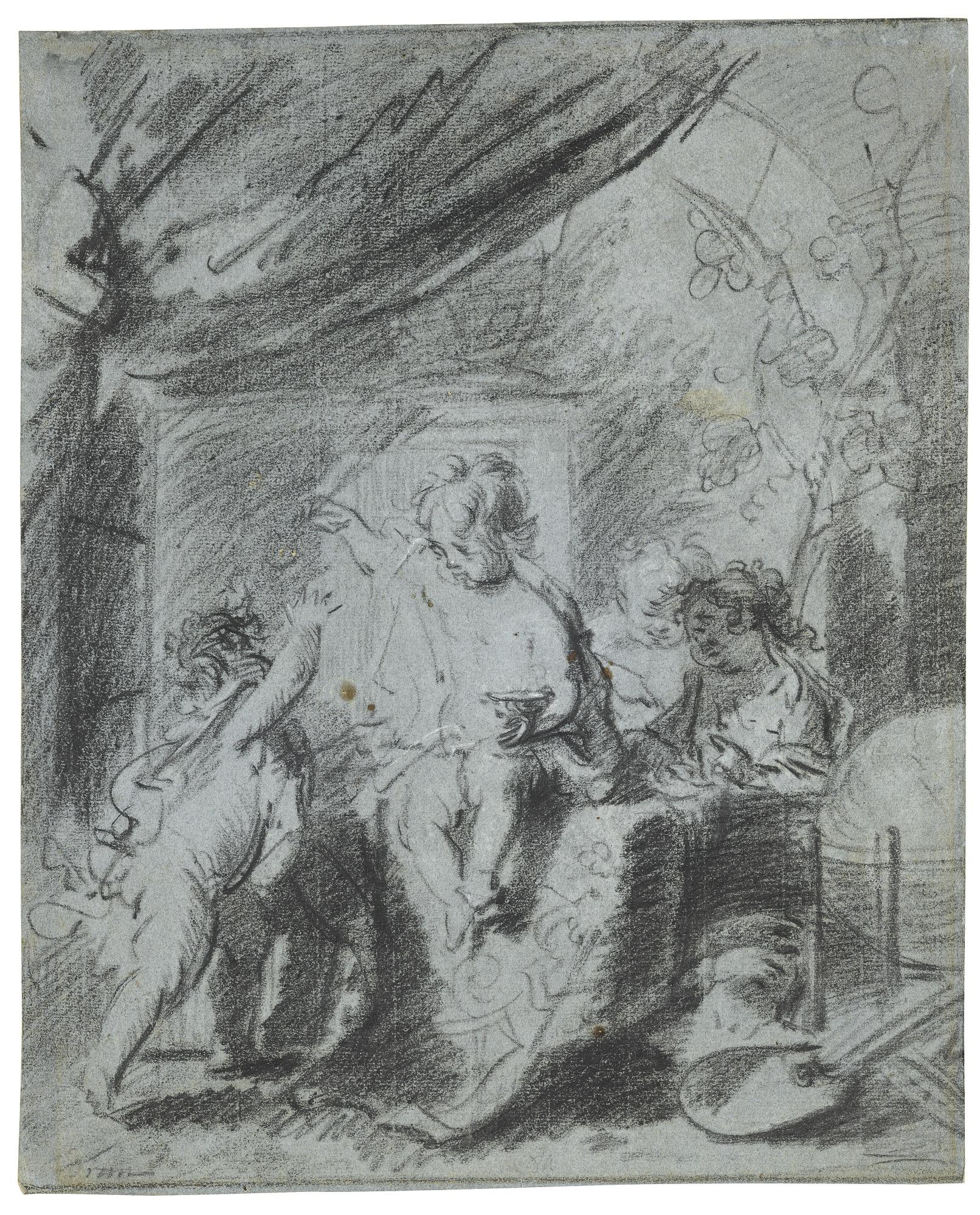 Cornelis Troost - Four Putti Playing