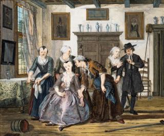 Cornelis Troost - Scene from Thomas Asselyn’s Farce, \'Jan Claasz., or the Supposed Servant Girl\' (Act III, scene VI)