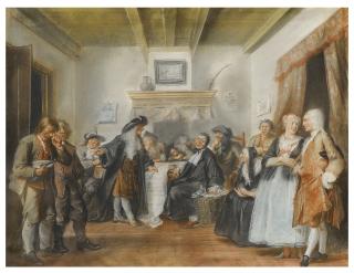 Cornelis Troost - Theatre Scene: A Country Courtroom