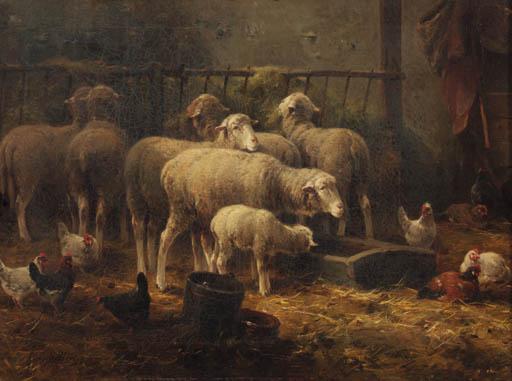 Cornelis Van Leemputten - Interieur de Bergerie