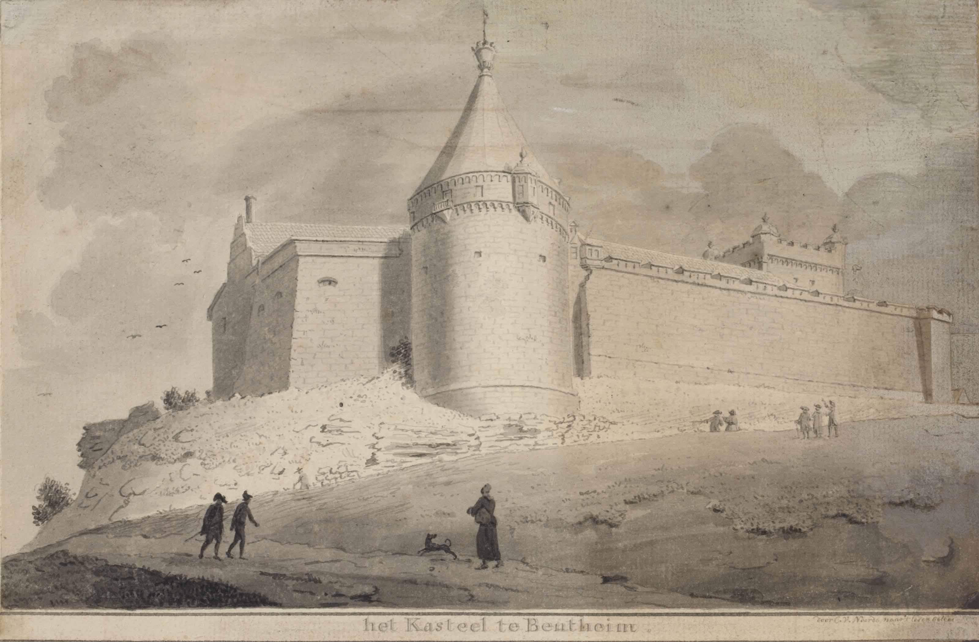 Cornelis Van Noorde - View of the castle of Bentheim