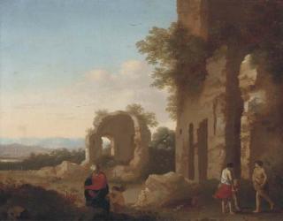 Cornelis Van Poelenburgh - The Departure Of Abraham And Isaac