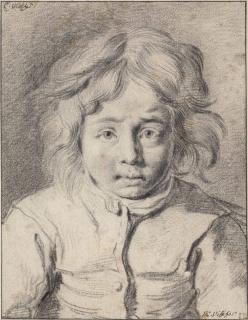 Cornelis Visscher - Portrait of a young boy, bust-length