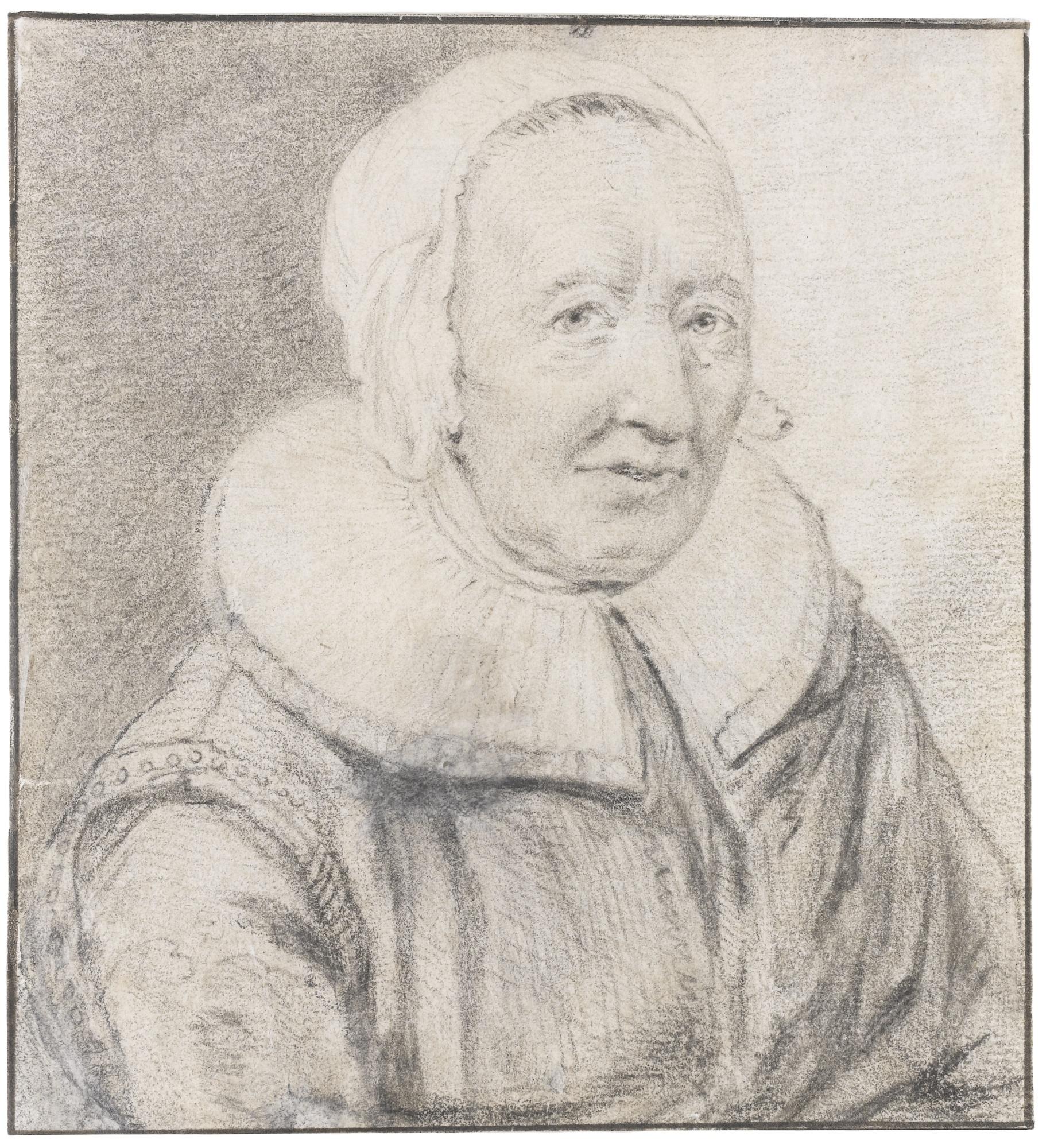 Cornelis Visscher - Portrait Of Engeltje Pietersdr Kort-Leve