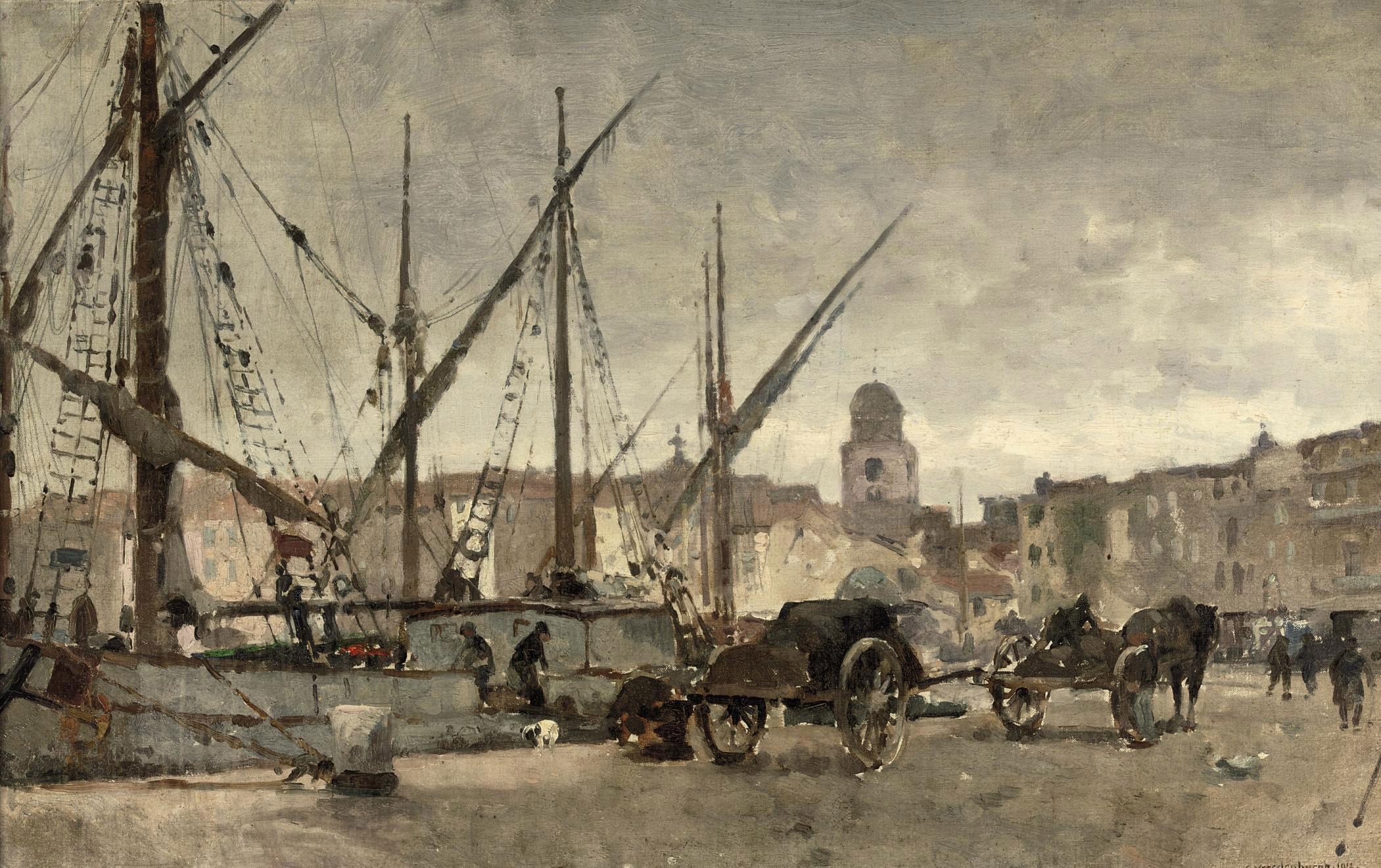 Cornelis Vreedenburgh - In the harbour of St. Tropez