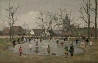 Cornelis Vreedenburgh - Skating on the Brink, Laren