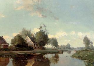 Cornelis Vreedenburgh - View of a bridge, Teckop